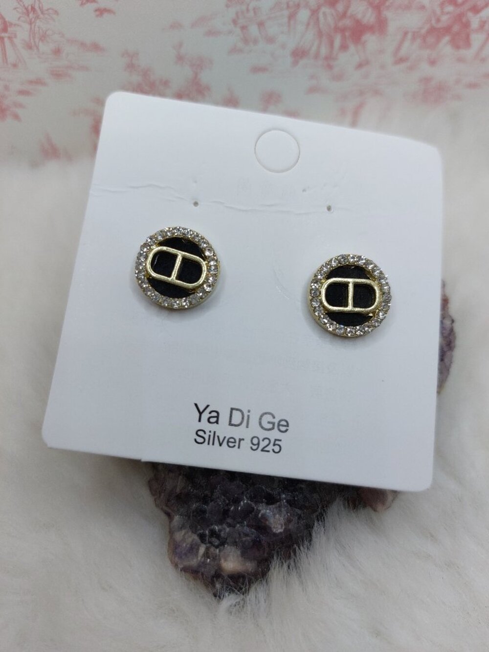 S925 Stud Fashion Shining Diamond Letters Studs Earring